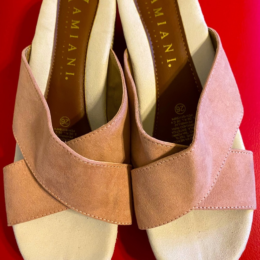 AMIANL PINK PLATFORM SANDALS